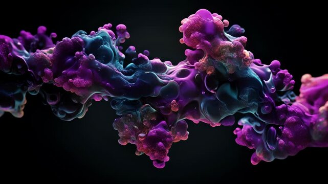 Microscopic view of a transcription factor protein complex consisting of multiple subunits.