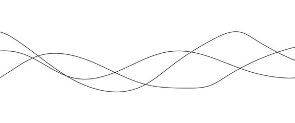 Abstract wave element for design. Digital frequency track equalizer. Stylized line art background. Vector illustration. Wave lines created using blend tool. Curved wavy line, smooth stripe in eps 10.
