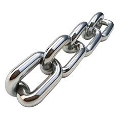Stretched chain isolated on transparent background