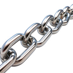 Obraz premium Stretched chain isolated on transparent background