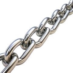 Obraz premium Stretched chain isolated on transparent background