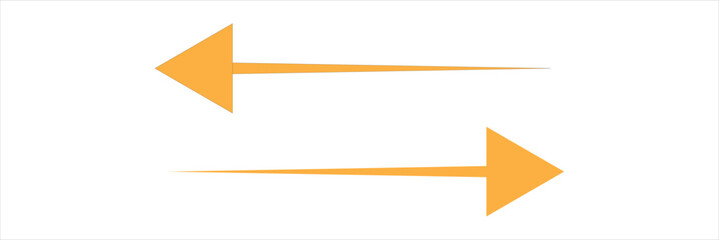 Obraz premium yellow long arrow .Long, straight-line arrow icon. vector.