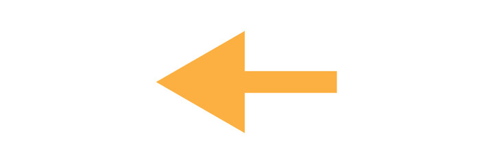 yellow long arrow .Long, straight-line arrow icon. vector.