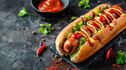 hotdog with copy space