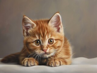 cat on a white background