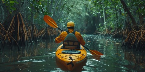 Kayaking Through a Lush Mangrove Forest