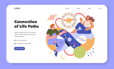 Natal Charts. Flat Vector Illustration