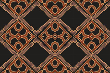 Ikat ethnic Indian seamless pattern. Design for background, wallpaper, vector illustration, fabric. Ikat ethnic seamless pattern design. Aztec fabric carpet.