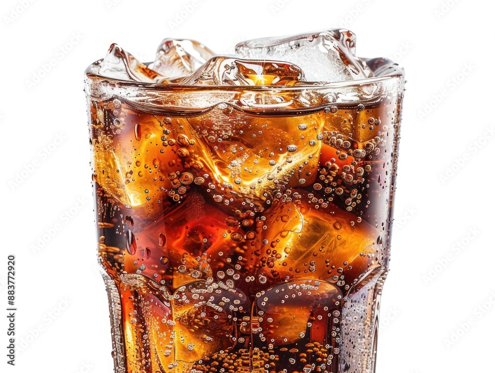 Wall mural cola with ice cubes