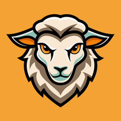  Vector illustration of Sheep head logo