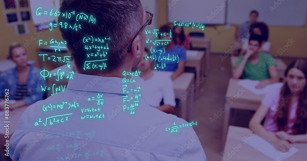 Poster Image of equations and data processing over diverse students