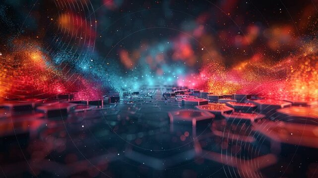 Hintergrundanimation f&uuml;r Technik, Audio, Video, Wissenschaft, Energie und mehr, made by AI
