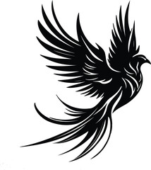 Obraz premium Flying Bird Silhouette Vector.