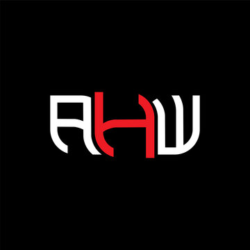 AHW logo design, AHW simple and modern logo. AHW luxurious alphabet design