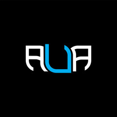 AUA logo design, AUA simple and modern logo. AUA luxurious alphabet design