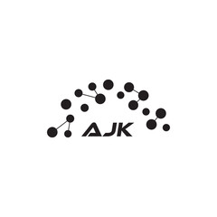 AJK letter logo design on white background. Creative  modern AJK letter logo design. Vector design.