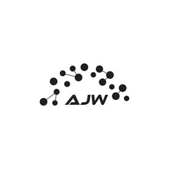 AJW letter logo design on white background. Creative  modern AJW letter logo design. Vector design.