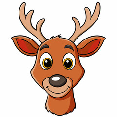 Christmas reindeer Vector Illustration, reindeer Vector Art, Christmas reindeer Silhouette, rudolph the reindeer cartoon Character icon