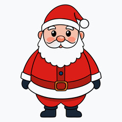 Christmas santa claus Vector Illustration, santa claus Vector Art, Christmas santa claus Silhouette, santa claus with a bag cartoon Character icon	