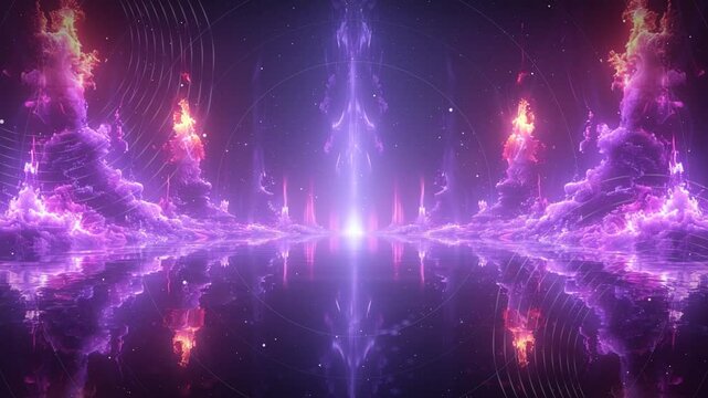 Hintergrundanimation mit lila Energie, made by Ai