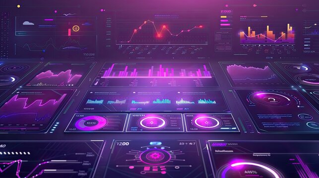 Futuristic spaceship control panel with glowing lights and buttons.