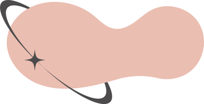 Irregular organic y2k blob with orbit. Abstract round liquid form. Random fluid bubble and simple amoeba wavy splash. Green stain blot and curvy asymmetric stain