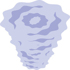 Light blue whirlwind rotating and creating a vortex, air flow, abstract representation of a natural phenomenon