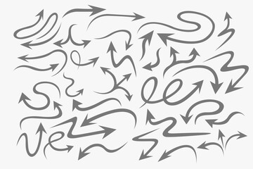Illustration vector graphic of curve arrow set collection. 