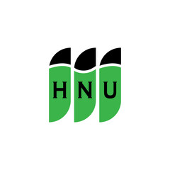 HNU letter logo design on white background. Creative  modern HNU letter logo design. Vector design.