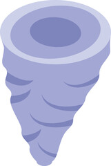 Big tornado rotating and making damage, dangerous hurricane weather phenomenon