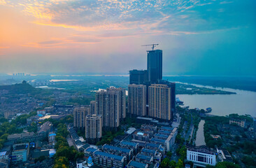 Fototapeta premium Urban Scenery of Zhenjiang City, Jiangsu Province, China