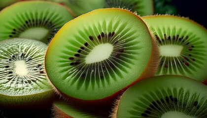 ジューシーなキウイフルーツのクローズアップ