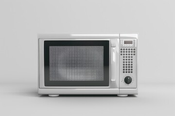 Fototapeta premium White Microwave Oven on Counter