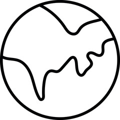 Abstract Line Art Globe Illustration