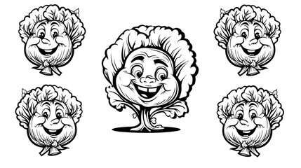 cabbage silhouette, cabbage outline, cabbage icon, cabbage symbol, cabbage graphic