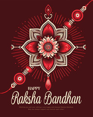 Happy Raksha Bandhan a Brother Sister bond Rakhi Festival Social Media Post Template