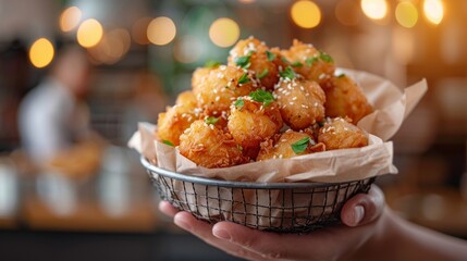 Ready to serve Korean fried chicken menu that looks crispy and tastes good. This dish is lively and delicious. Ready to eat with delicious side dishes.