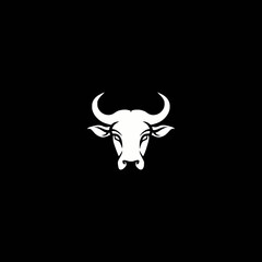 taurus head professional clean logo vector illustration template design