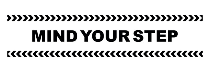 Caution vector sign. Mind the step sign	