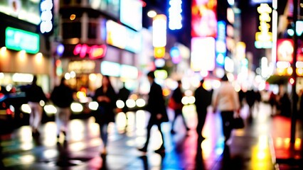 City Nightlife Blur: A blurred city nightlife scene with bars and neon lights, perfect for entertainment and urban lifestyle themes.
