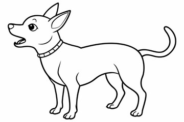 
Chihuahua Dog line art vector illustration, Dogs and puppies in different breed, corgi, golden retriever, poses, sitting, standing, jump

