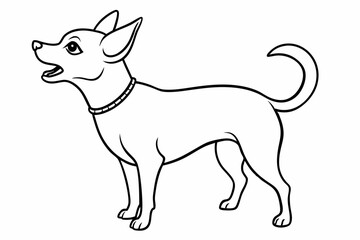 
Chihuahua Dog line art vector illustration, Dogs and puppies in different breed, corgi, golden retriever, poses, sitting, standing, jump

