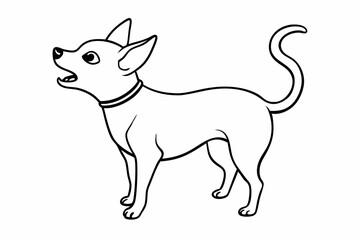 
Chihuahua Dog line art vector illustration, Dogs and puppies in different breed, corgi, golden retriever, poses, sitting, standing, jump

