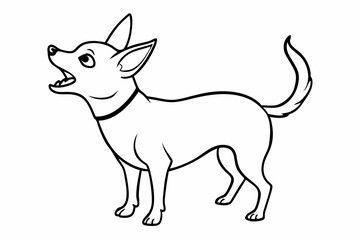 
Chihuahua Dog line art vector illustration, Dogs and puppies in different breed, corgi, golden retriever, poses, sitting, standing, jump

