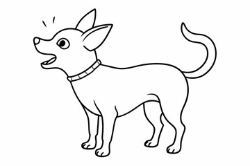 
Chihuahua Dog line art vector illustration, Dogs and puppies in different breed, corgi, golden retriever, poses, sitting, standing, jump

