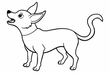 
Chihuahua Dog line art vector illustration, Dogs and puppies in different breed, corgi, golden retriever, poses, sitting, standing, jump

