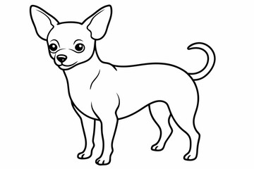 
Chihuahua Dog line art vector illustration, Dogs and puppies in different breed, corgi, golden retriever, poses, sitting, standing, jump

