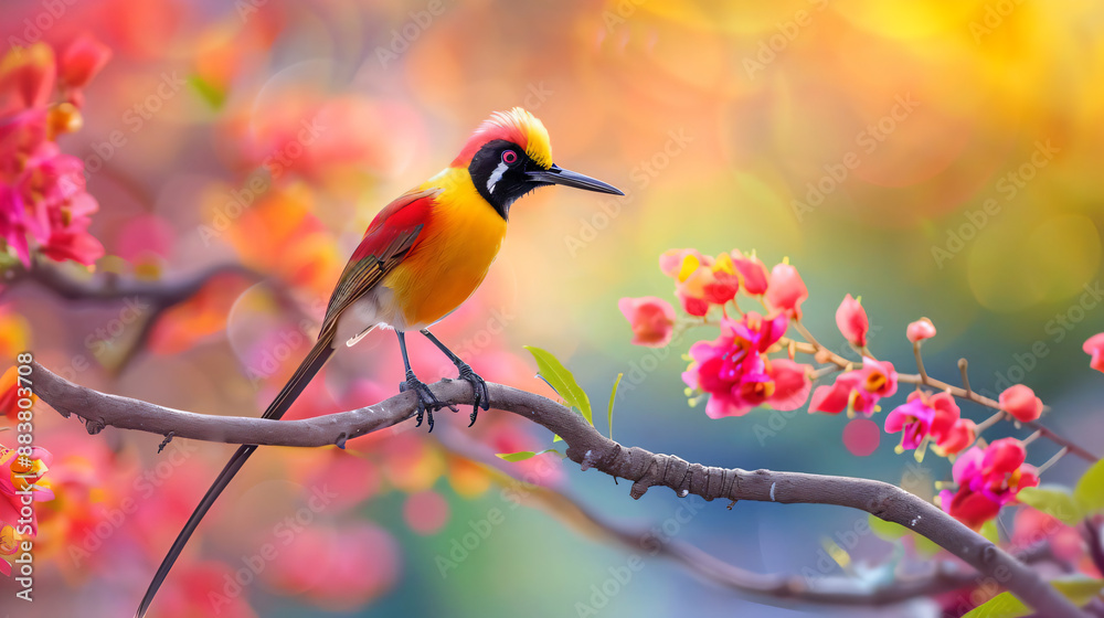 Wall mural bird of paradise