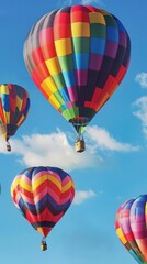 Obraz premium A hot air balloon festival with colorful balloons filling the sky
