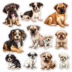 Adorable puppy stickers are perfect for decorating journals, planners, and scrapbooks.